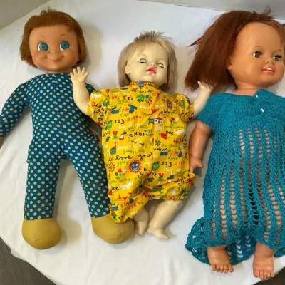 Vintage Doll Set Including 1967 Mrs.Beasley Doll, 1960s Thumbelina Doll, & 1972 Ideal Doll