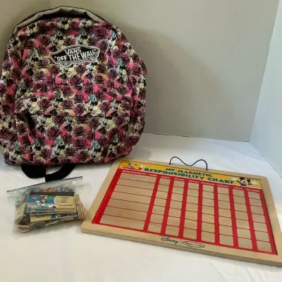 Mickey Responsibility Chart And Minnie Vans Bookbag 