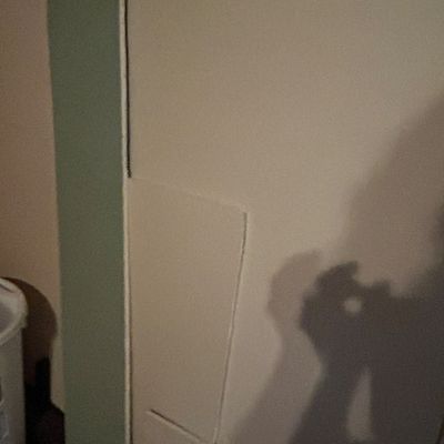 Sale Photo Thumbnail #49: Assorted pieces of drywall and sheetrock, suitable for home repair or construction projects.