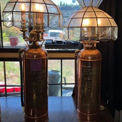 Vintage Fire Extinguisher Lamps
