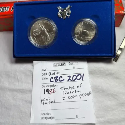 1986 Statue Of Liberty, Two Coin Proof