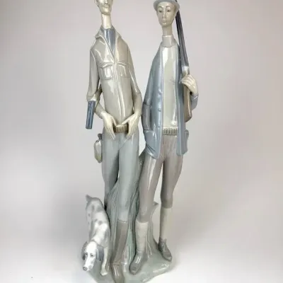 Lladro #1048 “Cazadores” Hunters with Dog Porcelain Figurine – Original Box