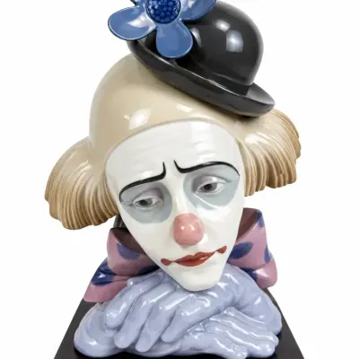 Lladro “Cabeza Payaso” #5130 Porcelain Clown Bust with Original Box