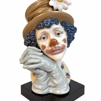  Lladro #5542 “Payaso Soñador” Dreaming Clown Porcelain Figurine with Original Box