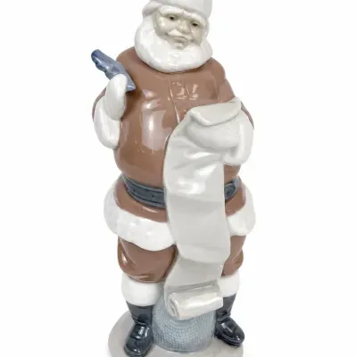 Lladro #6657 “Santa’s List” 1999 Millennium Issue Porcelain Figurine with Original Box