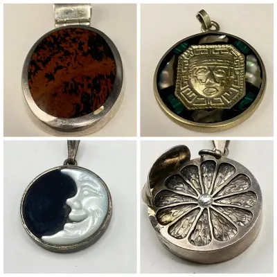4 Sterling Silver Pendants