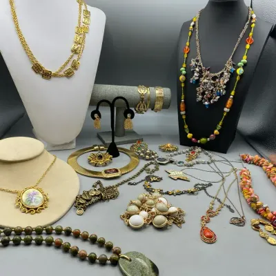 Crown Trifari Necklace With Handmade And Costume Jewelry 