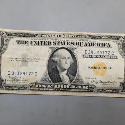 1935 Yellow Seal WWII $1 Silver Certificate 