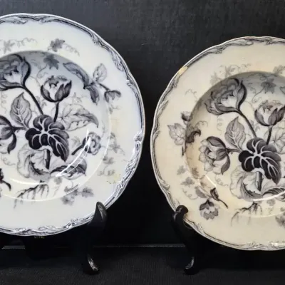 (2) Antique Wedgwood Water Nymph Serving Bowls