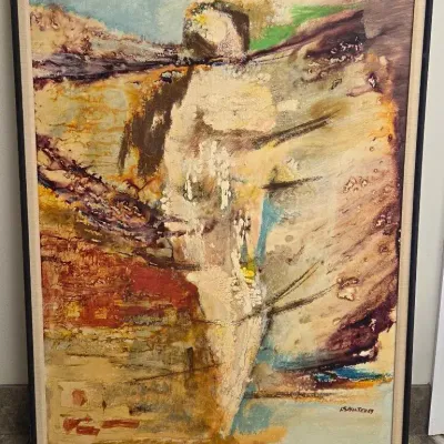 Oil Painting By Leon Saulter 5' X 3'