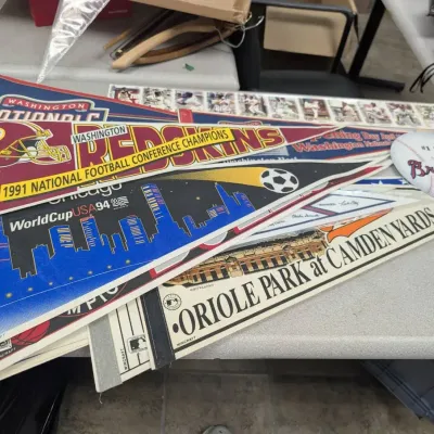 Group Of Baseball Team Pennants