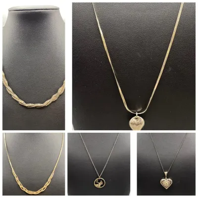 5 Sterling Silver Necklaces