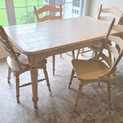 Farmhouse, Tile-Top Dining Table & Chairs