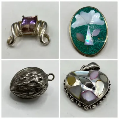 4 Sterling Silver Pendants
