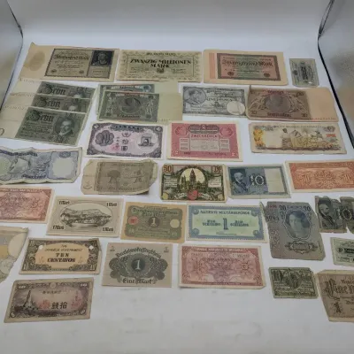 Collection of Vintage Foreign Currency