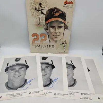Jim Palmer Signed Photos + Program