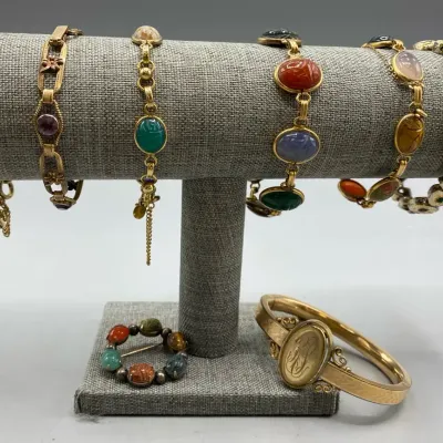 Beautiful Collection of Bracelets Plus Pin