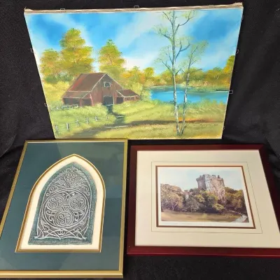 Signed Original Painting, & Celtic Art Lot