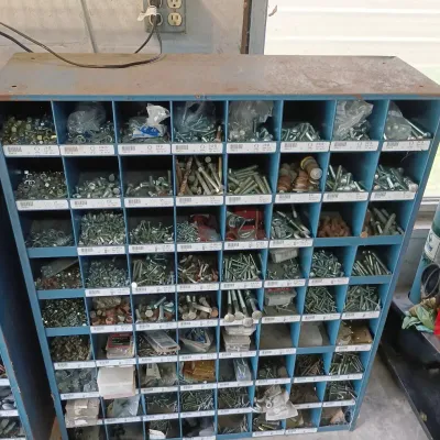 Huge full Bowman Metal Fastener Sorter Cabinet #2, 36x42