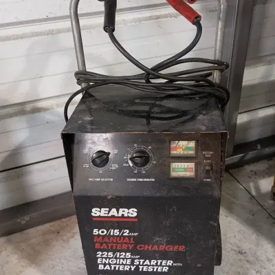Sears Manual Battery Charger, Engine Starter W/Engine Tester- Works