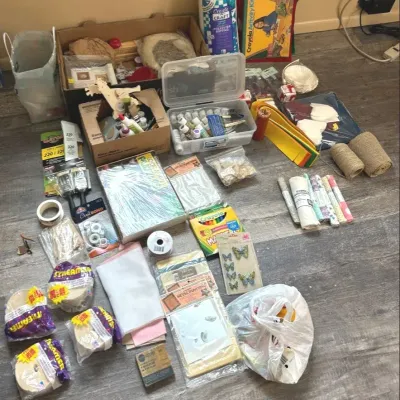 Huge Craft Lot - Paint, Ribbon, Puzzle Kit+++
