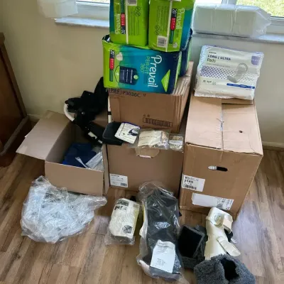 Medical Lot - Ankle Supports, Daily Briefs, Pads+++