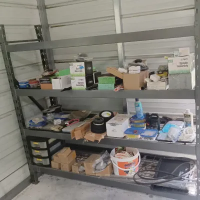 Large Heavy Duty Shelving Unit 76x24x 72 ( Does Not Include Parts On Shelves)