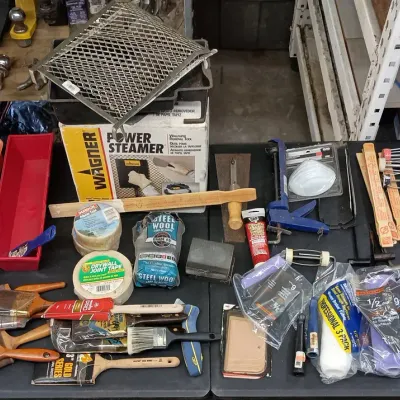 Paint Supplies - New Steamer, Brushes, Rollers, Tape+++
