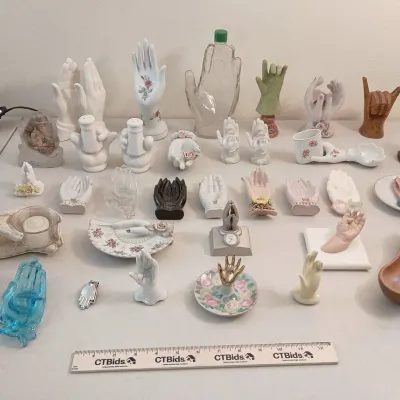 Mostly Vintage Ceramic, Glass, Wood Hands - Lefton, Coal, Japan,