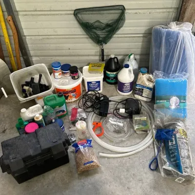 Pond Lot - Goldfish Flakes, Filter Media, Algae Control+++