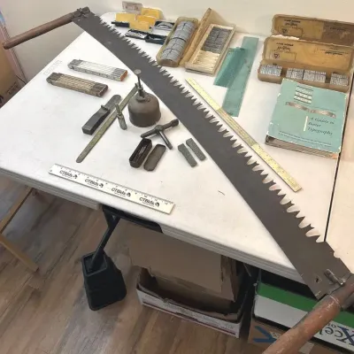 Antique Tools & Typography Supplies 