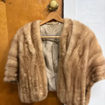 Vintage Golden Beige Mink Stole