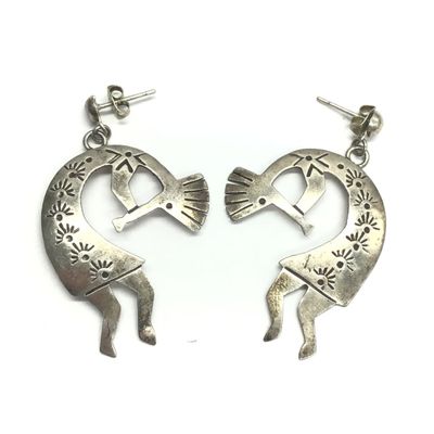 Navajo kokopelli earrings