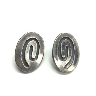 Native American Overlay Swirl Earrings