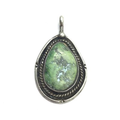 Navajo green stone pendant