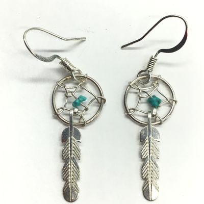Helena Yazzie Navajo turquoise earrings