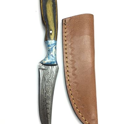 Damascus bladed knife