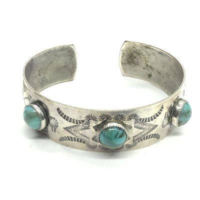 Southwest style turquoise cuff bracelet