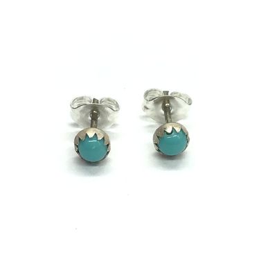 Linda Yazzie Navajo turquoise earrings