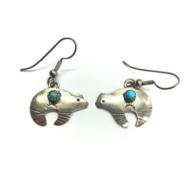 Navajo turquoise fetish earrings