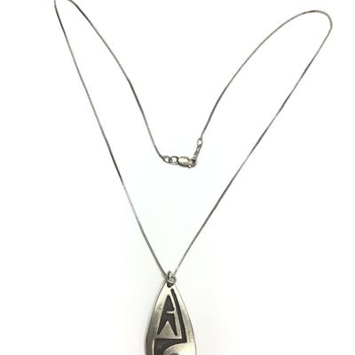 Native American overlay pendant with chain