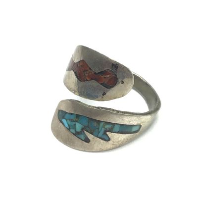 Navajo chip inlay ring