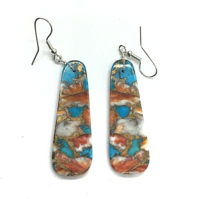 Jameson Pete Spiny Turquoise slab earrings