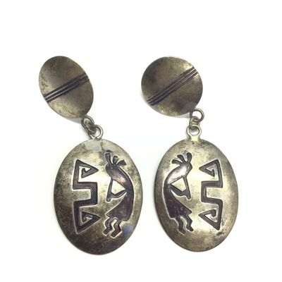 Native American overlay earrings