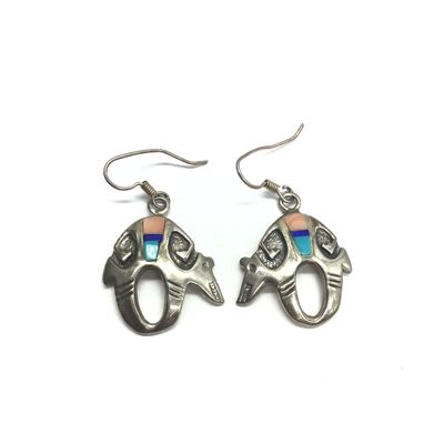 Ervin Hoskie Navajo inlay earrings