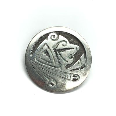 Hopi silver overlay pendant