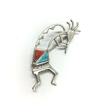 Native American kokopelli brooch