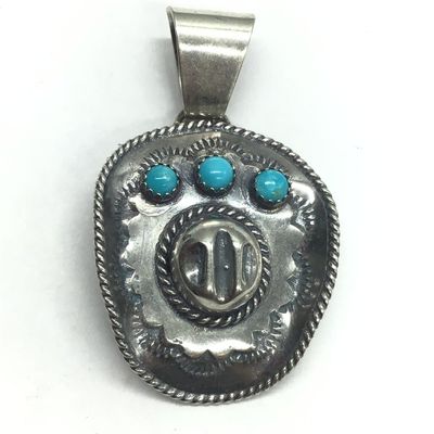 Bobby Platero Kingman turquoise pendant
