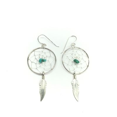Navajo Kingman turquoise earrings