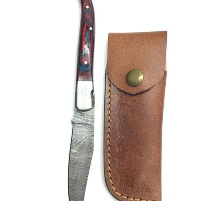 Damascus folding knife